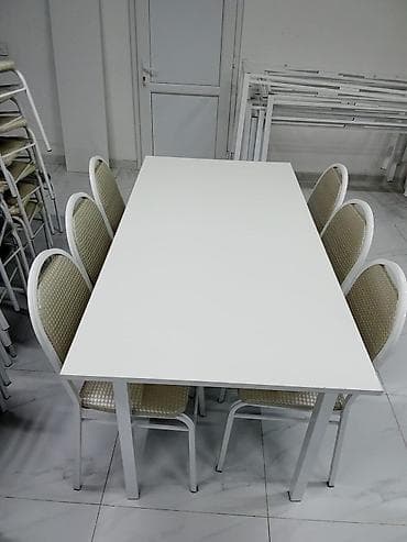 Qonaq otağı üçün, Yeni, Açılmayan, Dördbucaq masa, 6 stul