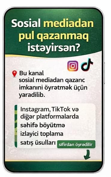 Ручная работа на заказ: Sosial mediadan gəlir qazanmaq istəyənlər üçün tam SMM təlimi. Nə — 1