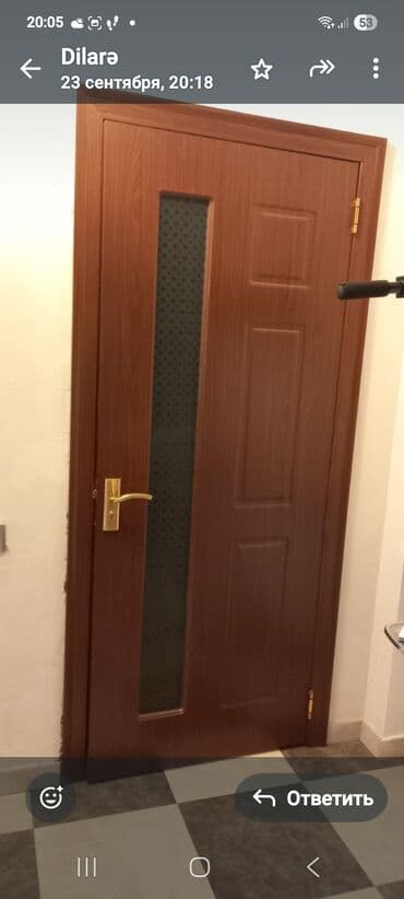 mdf: Qonaq otağı üçün İşlənmiş Otaq qapısı 80x200 sm Zamok ilə, Ünvandan götürmə — 2