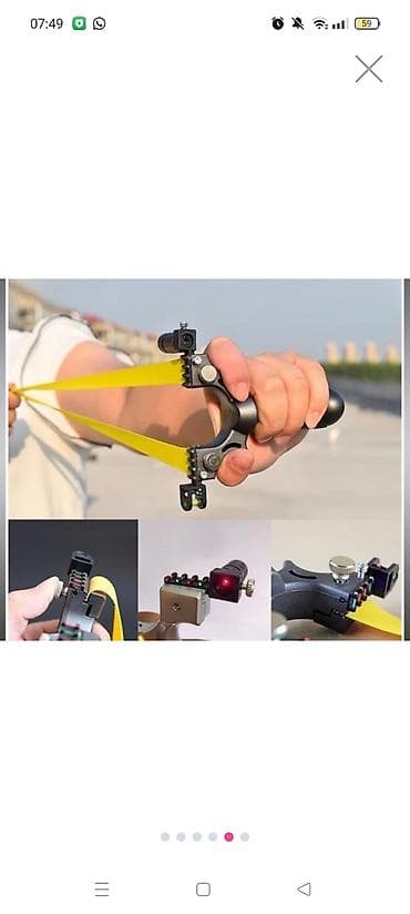 Lazer nişangahlı peşəkar qaşqaldaq (slingshot) - Korpus: erqonomik — 2