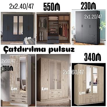 Geniş saxlama imkanlı paltar şkafları - Modellər: 2 qapılı, 3 qapılı — 1