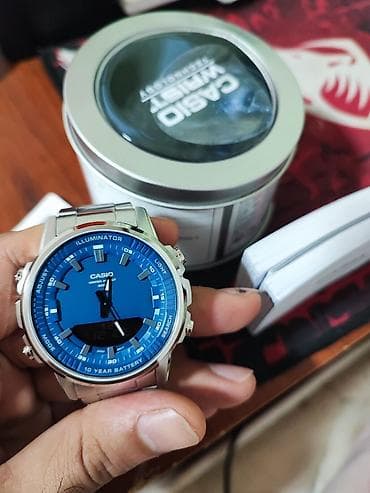 Наручные часы: Casio AMW-880D-2A1 - Parlaq mavi siferblat, “Illuminator” — 4