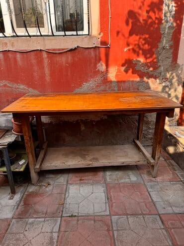 dairevi masa: İşlənmiş, Açılmayan, Taxta, Dördbucaq masa — 2