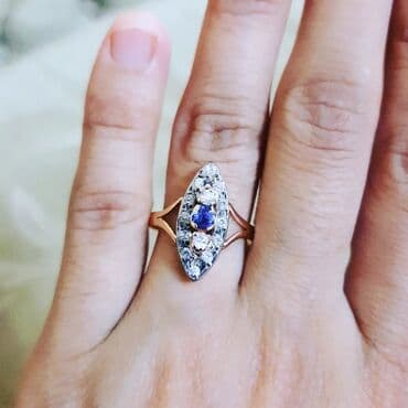 zümrüd qaşlı üzüklər: Toy, Üzük, Sarı qızıl, 583 Əyar, Aleksandrit — 4