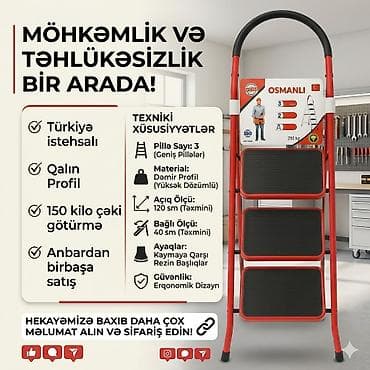 3d rucka: OSMANLI Türk nərdivanları - Türkiyə istehsalı - Qalın, yüksək dözümlü — 2