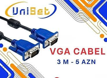 VGA kabel 3metr Şəhər: Bakı Malın tipi: Kabellər və adapterlar Yeni?
