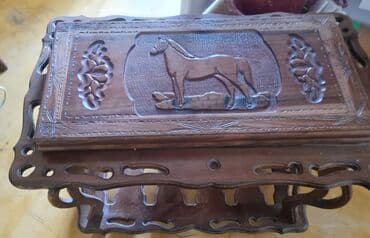 Taxta oyma naxışlı nərd-qapalı stol dəsti qiymetde razilasmaq olar -