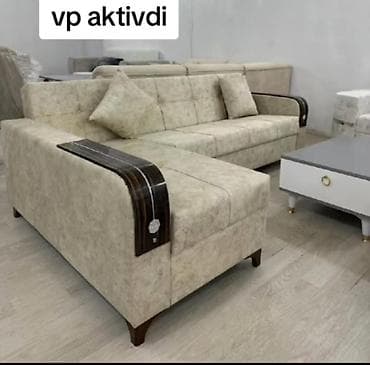 Künc divan dəsti - Dizayn: Müasir stilli L formalı künc divan