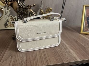 Mini çiyin çantası – “FASHION & BAGS” - Rəng: krem/ivori -