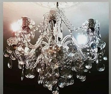 Stol lampaları: Çılçıraq, 8 lampa, Xrustal — 1