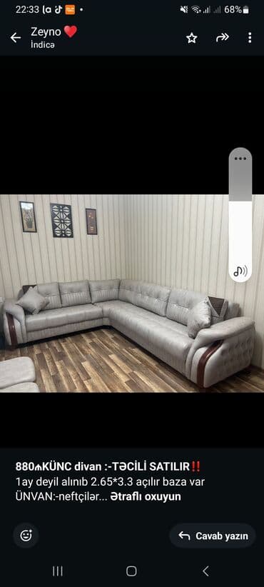 купить диван бу в баку: Угловой диван — 1