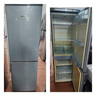 Б/у 2 двери Swizer Холодильник Продажа, цвет - Серый, С колесиками