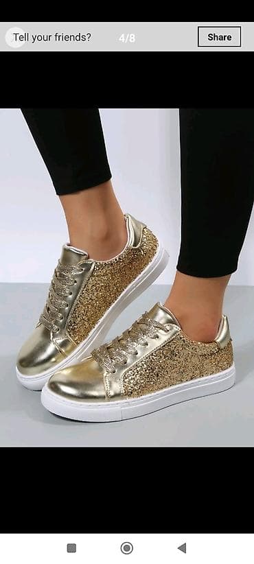 ket ayaqqabilar: Размер: 39, цвет - Золотой, Новый — 1