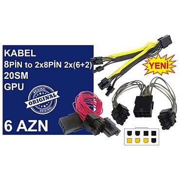 Elektronika: Kabellər "8PİN FEMALE to 8PİN/NVİDİA 12PİN MALE Original” MƏHSULLAR — 5