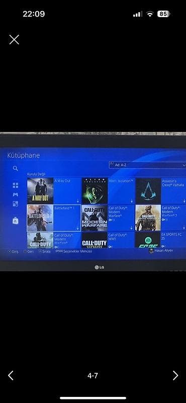 playstatio: Ps 4 slim 2 ədəd jostick 2 ədəd disk (GTA 5,Fifa 25) içinde online 28 — 3
