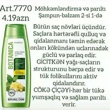 homm bitkisel az: Sac ucun balzamlar.Her biri muxtelif qiymetedir — 2