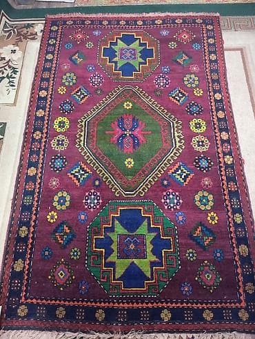 Ovçuluq və balıqçılıq: Qədim xalça, 702176929 il, Vəziyyəti: Əla — 4