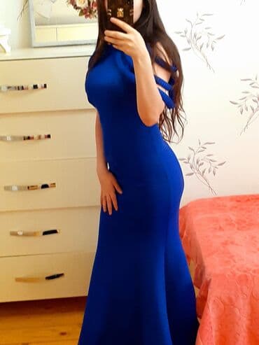 Qadın gecə geyimləri – 3 fərqli model 1) Kobalt-mavi, uzun balıq lalafo.az -da Qadın gecə geyimləri – 3 fərqli model 1) Kobalt-mavi, uzun balıq