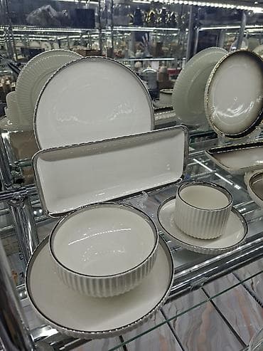 Nahar dəsti, rəng - Ağ, Keramika, 6 nəfərlik