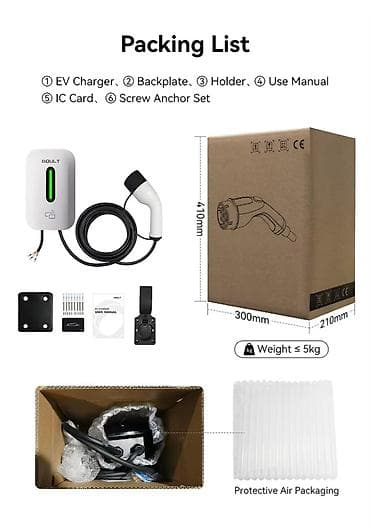 ucuz motorlar: GB/T Wallbox 1 faza 32A/7kw Divar tipli GBT 1 faza 32A, 7KW (5 — 2