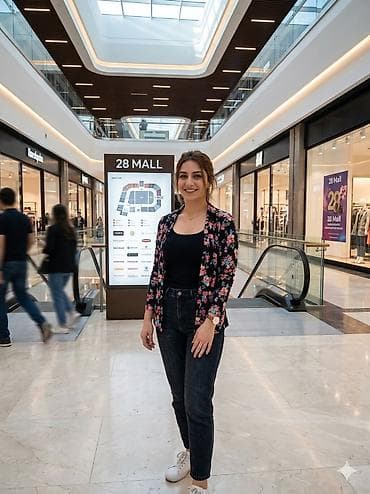 Qadınlar üçün çiçək naxışlı nazik kardiqan - Model: açıq önlü — 1