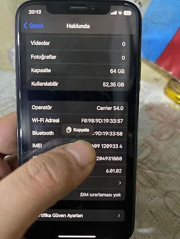 iphone 13 pro qiymət: IPhone X, 64 GB, Black Titanium, Face ID — 9