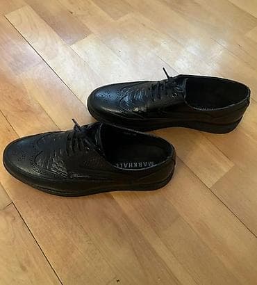 Туфли: Kişi klassik ayaqqabısı – qara, broq üslubunda - Model: bağcığlı — 3