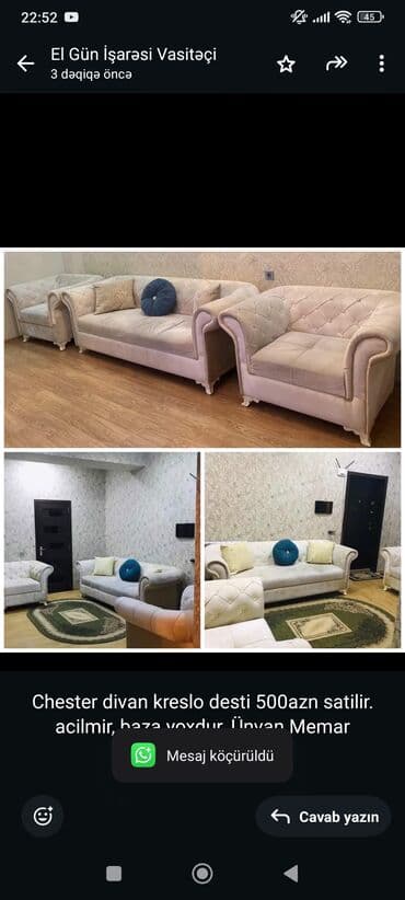 Divan, 2 kreslo lalafo.az -da Divan, 2 kreslo