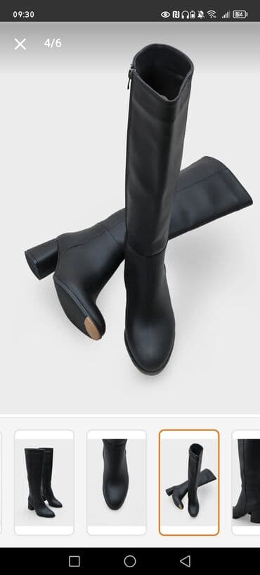 женские силиконовые сапоги: Сапоги, Размер: 38, цвет - Черный, Новый — 3