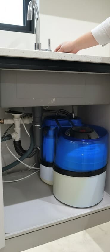 Mətbəx üçün digər texnika: Mətbəx üçün altda quraşdırılan su təmizləmə sistemi - Quraşdırma — 1