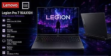 rtx 5090: Lenovo Legion Pro 7 16IAX10H oyun və yüksək performanslı işlər üçün — 1
