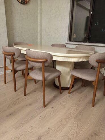 ailə ağacı: Для гостиной, Новый, Раскладной, Овальный стол, 8 стульев — 2