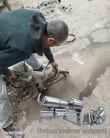 ev işi: #Betonkesme #betondeşmə Beton kubik kərpic - dən kəsim deşim — 5