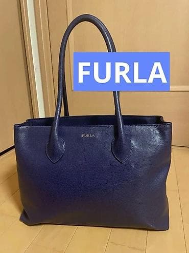 orginal canta: FURLA çantası – klassik tote model - Rəng: tünd bənövşəyi/dərin indigo — 2