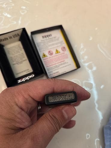 dollar klonu: Zippo benzinli alışqan – klassik dizayn, mat qara korpus — 3