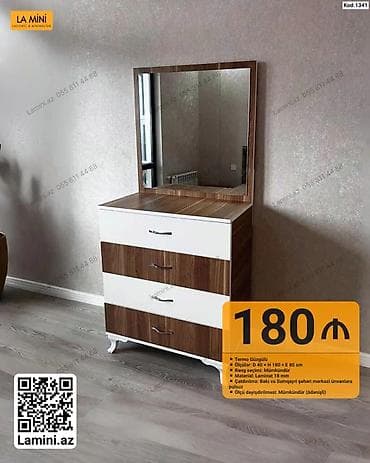 termo guzgu: Termo güzgülü kamod – Kod: 1341 - Ölçülər: D 40 × H 180 × E 80 sm - — 1