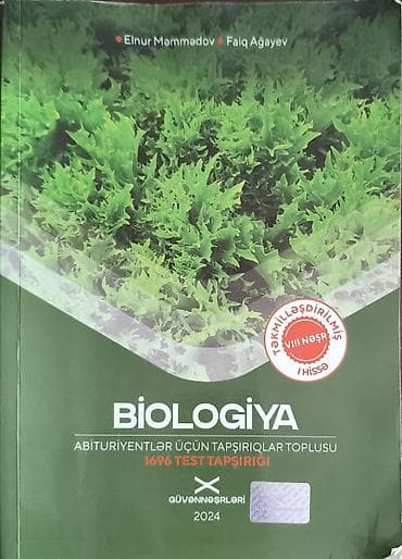 Məhsul: “Biologiya – Abituriyentlər üçün tapşırıqlar toplusu”