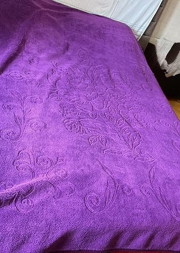 divan ortuleri: İşlənmiş rəng - Bənövşəyi Flis Pled, Pulsuz çatdırılma — 2