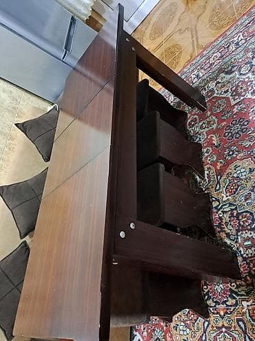 kafe stol stul satilir: Qonaq otağı üçün, Açılan, Dördbucaq masa, 4 stul — 2