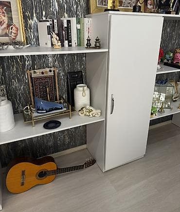 kiçik dolab: Ağ rəngli şkaf-modul - Dizayn: Minimalist, düz xətli, ağ korpus və — 4