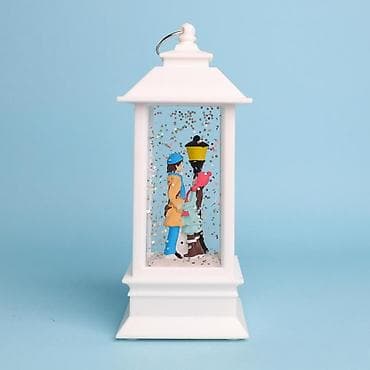 Картины и портреты: LED işıqlı dekorativ fənər – “Romantik qış səhnəsi” - Klassik ağ — 2