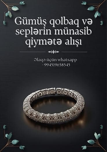 bil: Xidmət: gümüş qolbaq və gümüş sep/zəncirlərin alışı - Gümüş zinət — 1