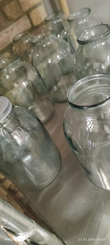 mis samovar satilir: Şüşə bankalar dəsti - Həcmi: təxmini 3 litr (klassik iri konserv — 1