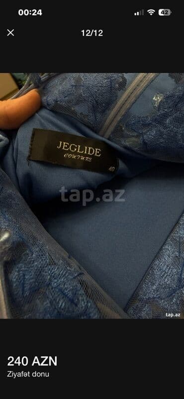 don ziyafət: Ziyafət donu – 240 AZN - Rəng: mavi - Model: uzun, A-kesim ətəkli — 9