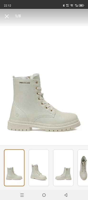 Çəkmələr: Ölçü: 37, rəng - Bej, Yeni — 1