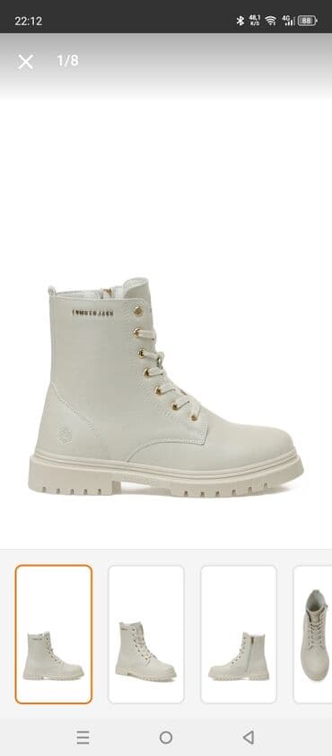 qadın botları: Ölçü: 37, rəng - Bej, Yeni — 1