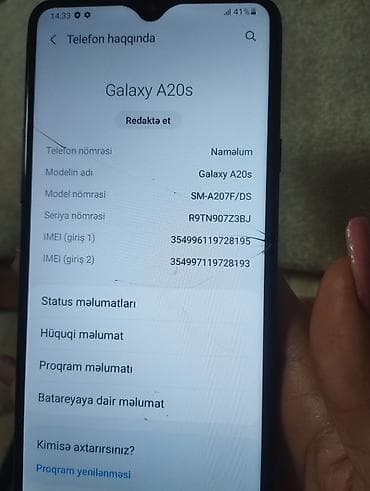 Audio: Samsung Galaxy A20s, 32 GB, rəng - Göy, Sensor, Barmaq izi, İki sim kartlı — 7