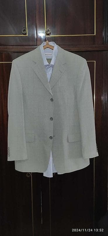 Kişi geyim dəsti – GİZMEN London pencək + zolaqlı köynək - Brend