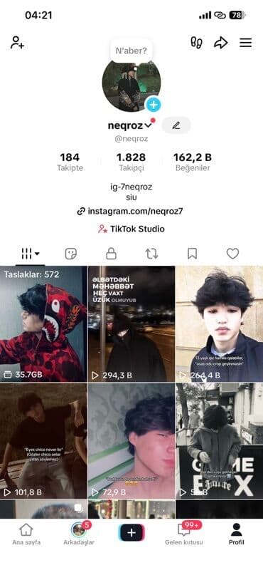 hazır biznes dönər: Satılır: TikTok hesabı ( Aşağı yeri danışarıq, 100% aktiv hesab) - — 1