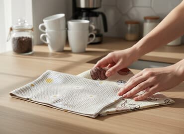 qedimi dəsmal: Mətbəx üçün Yeni rəng - Bej Dəsmal, Ünvandan götürmə — 1